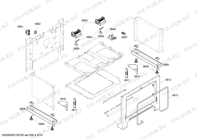 Схема №10 PRG364EDG с изображением Кабель для духового шкафа Bosch 00643521