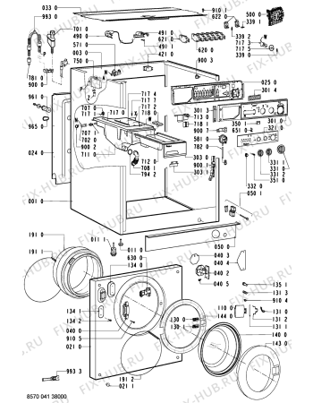 Схема №2 AWM 041 с изображением Стойка для стиралки Whirlpool 481250018104