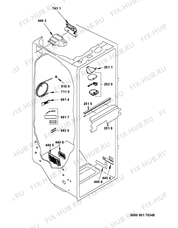 Схема №10 S20B RWW20-A/G с изображением Крышечка для холодильника Whirlpool 481245310288