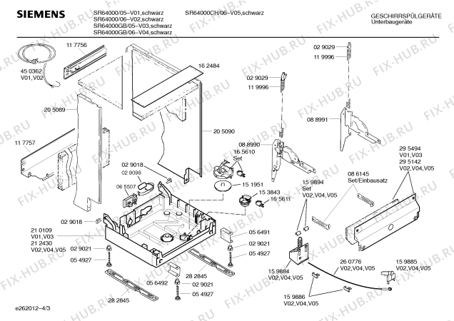 Схема №4 SPVIMA1 с изображением Инструкция по установке/монтажу для посудомоечной машины Siemens 00518315