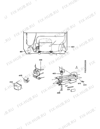 Взрыв-схема холодильника Zanussi ZCF77 - Схема узла Cooling system 017