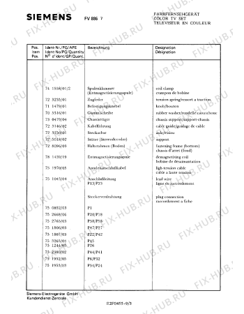 Взрыв-схема телевизора Siemens FV8867 - Схема узла 04