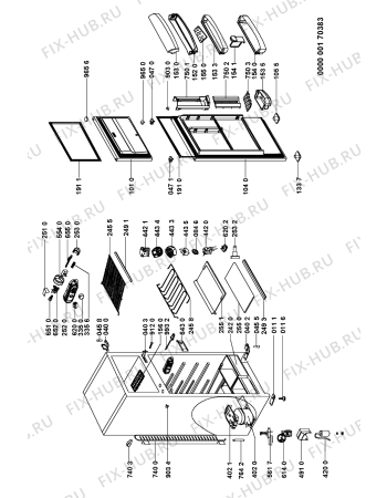 Схема №2 ART 686/M/JA с изображением Элемент корпуса для холодильной камеры Whirlpool 481244068998