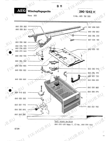 Взрыв-схема посудомоечной машины Aeg NOVA 800 - Схема узла Section7