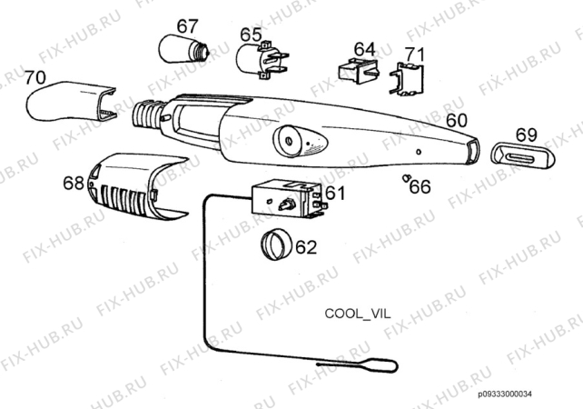 Взрыв-схема холодильника Privileg 846918_4771 - Схема узла Electrical equipment 268