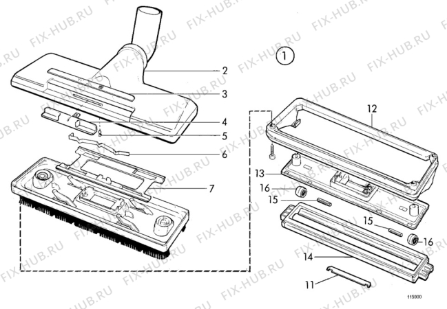 Взрыв-схема пылесоса Unknown D780 - Схема узла L10 Nozzle C