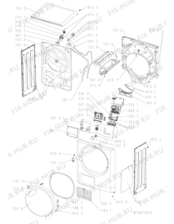 Схема №2 AZA-HP 7673 с изображением Рукоятка для стиралки Whirlpool 481010611013