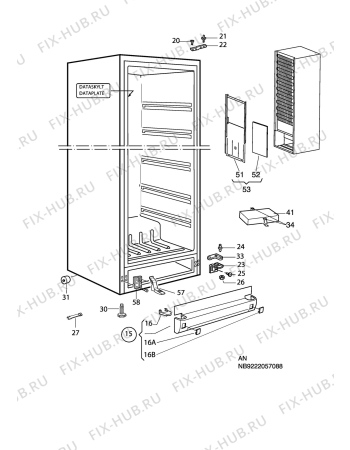 Взрыв-схема холодильника Arthurmartinelux AUF3204AC - Схема узла C10 Cabinet