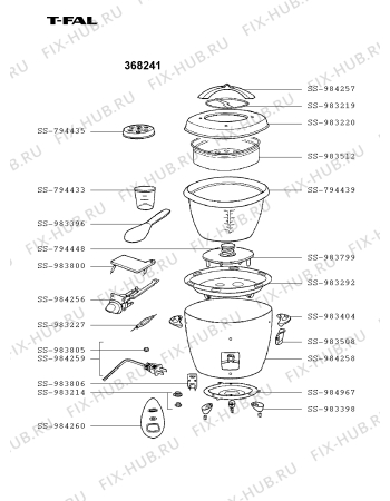 Схема №1 368312 с изображением Крышка для электропароварки Tefal SS-983220