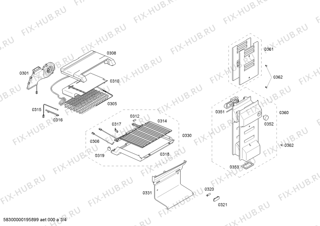 Схема №4 KG36DVI30G iQ500 с изображением Модуль управления, запрограммированный для холодильника Siemens 11017292