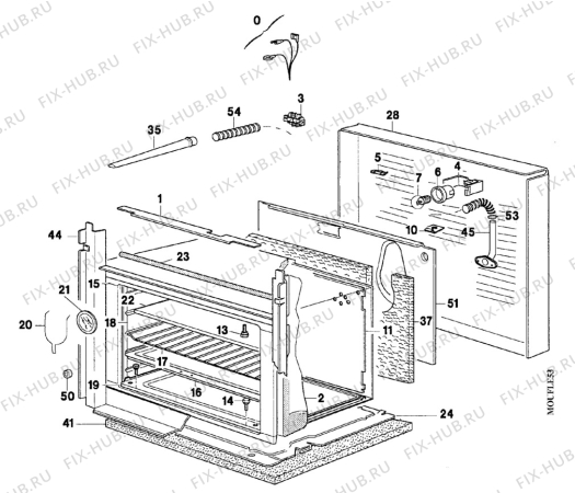 Взрыв-схема плиты (духовки) Electrolux EOB142/1 - Схема узла Electrical equipment