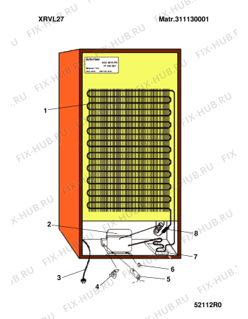Схема №2 XRVL27 (F030101) с изображением Запчасть для холодильной камеры Indesit C00051228