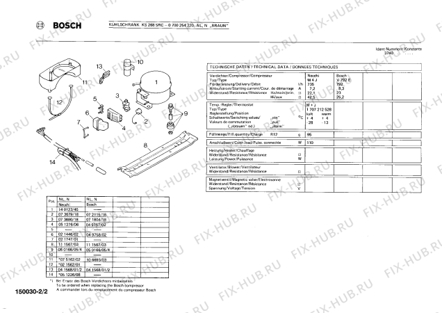 Взрыв-схема холодильника Bosch 0700254220 KS268SRC - Схема узла 02