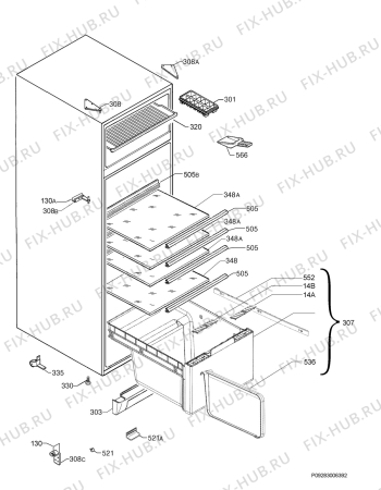 Взрыв-схема холодильника Zanussi ZD32/9DL4 - Схема узла Housing 001