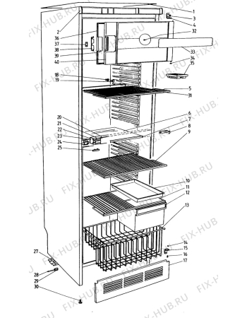 Взрыв-схема холодильника Upo UJK379 - Схема узла C10 Cabinet/Interior