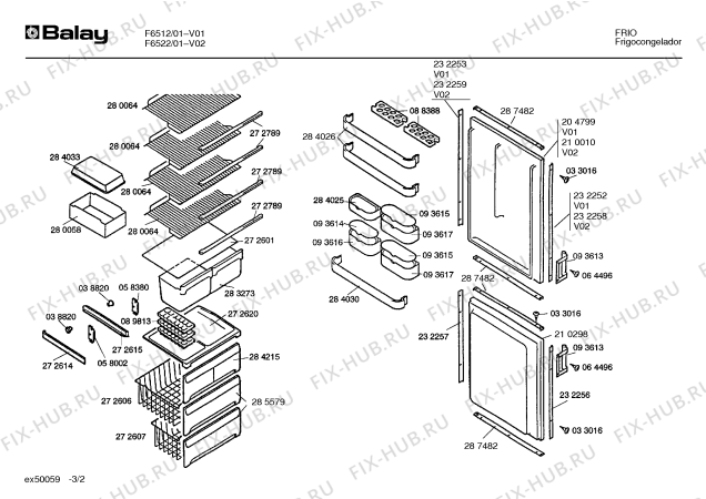 Схема №3 F6521 с изображением Поднос для холодильника Bosch 00284025