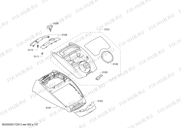 Схема №3 BSGL5S3055 BOSCH Free'e Hepa Parquet 2100W с изображением Крышка для пылесоса Siemens 00748169