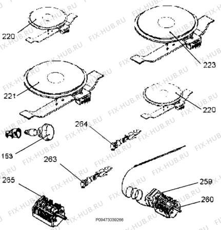 Взрыв-схема плиты (духовки) Zanussi ZCE569NW1 - Схема узла Section 7