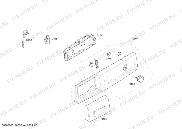 Схема №5 WTE84102GB с изображением Панель управления для сушилки Bosch 00447750