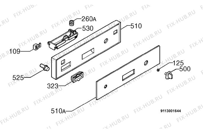 Взрыв-схема посудомоечной машины Brandt DWIM45 - Схема узла Command panel 037