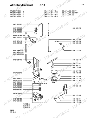 Взрыв-схема посудомоечной машины Aeg FAV4230I-W ML - Схема узла Water softener 066