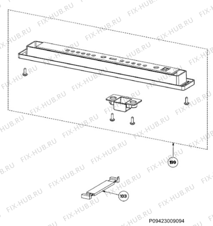 Взрыв-схема вытяжки Aeg Electrolux AWS9600GM - Схема узла Section 2