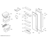 Схема №3 KS38RN96 с изображением Дверь для холодильной камеры Siemens 00248272