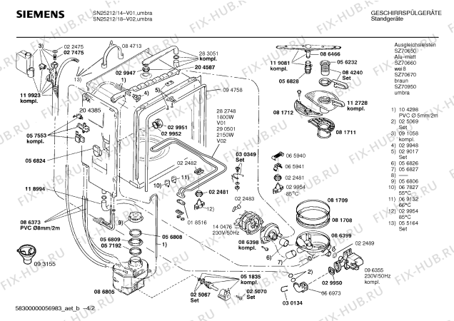 Схема №4 SN25202 с изображением Переключатель для посудомойки Siemens 00159782