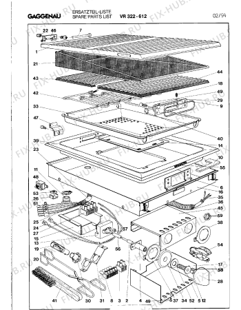 Схема №3 VR322612 с изображением Часть корпуса для электропечи Bosch 00097421