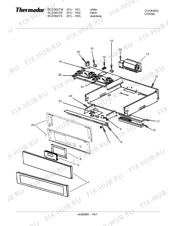 Схема №16 SCD302TW с изображением Программатор для электропечи Bosch 00368760