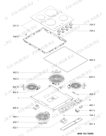 Схема №1 AKM901NE04 (F091866) с изображением Руководство для плиты (духовки) Indesit C00362966