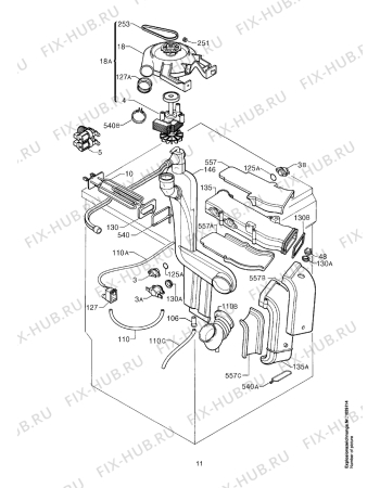 Взрыв-схема стиральной машины Aeg LAV1271VI-W - Схема узла Electrical equipment