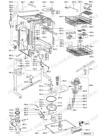 Схема №2 ADP 7949 WHM с изображением Панель для электропосудомоечной машины Whirlpool 481245373094