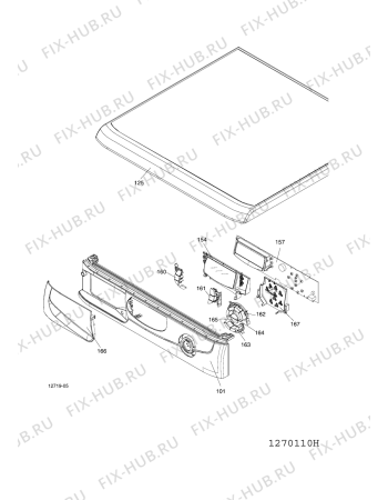 Схема №4 ASD70CXEX (F035059) с изображением Пластинка для стиралки Indesit C00263037