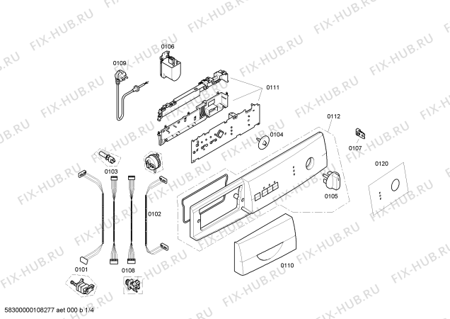 Схема №4 WFL2860NN Maxx WFL2860 с изображением Ручка для стиралки Bosch 00494225