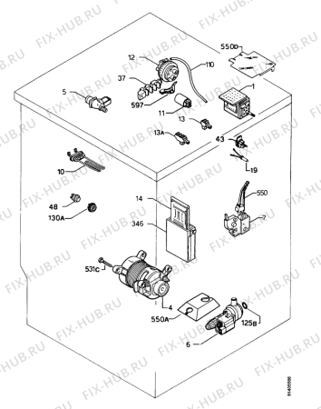 Взрыв-схема стиральной машины Zanussi FLS1222CH - Схема узла Electrical equipment