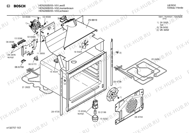 Схема №4 HEN200A с изображением Панель управления для духового шкафа Bosch 00289401