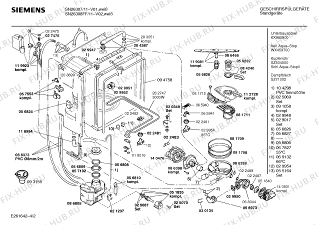 Схема №4 SN26308FF с изображением Панель для электропосудомоечной машины Siemens 00287630