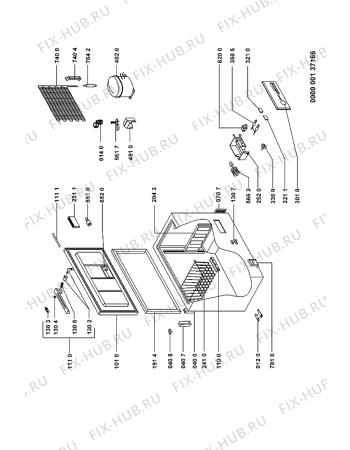 Схема №1 BOCO400/E с изображением Панель управления для холодильника Whirlpool 481246228859