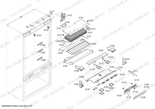 Схема №7 T36BT71FS с изображением Кабель для холодильной камеры Bosch 00643426