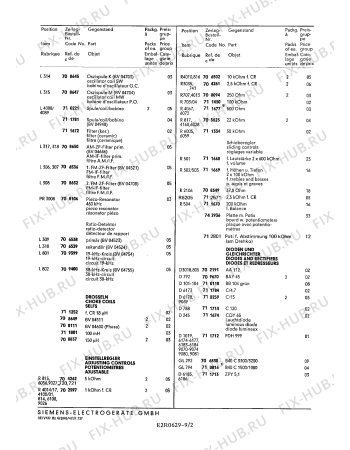 Схема №9 RS3314 с изображением Показчик Siemens 00711664