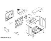 Схема №5 3HE505BP с изображением Передняя часть корпуса для духового шкафа Bosch 00673710