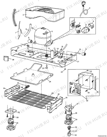 Взрыв-схема холодильника Arthurmartinelux ANB5298X - Схема узла Section 5