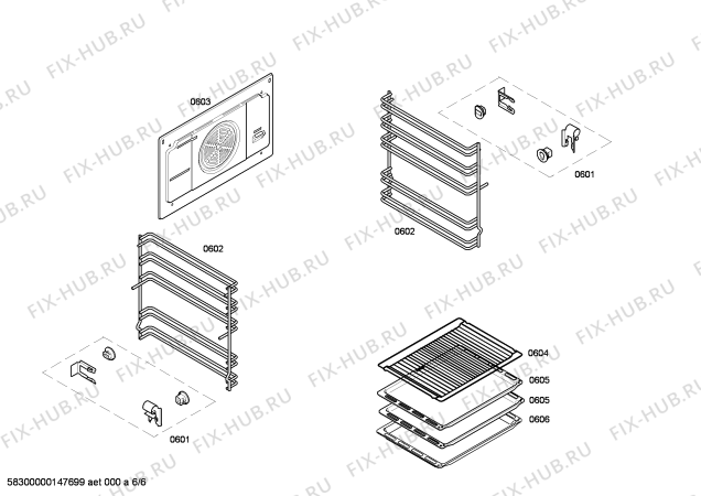 Взрыв-схема плиты (духовки) Bosch HCE744250V - Схема узла 06