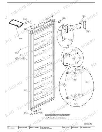 Взрыв-схема холодильника Beko BEKO FNE 19400 (7203148714) - DOOR ASSY. (B-550)