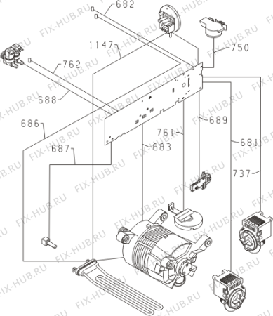 Схема №1 W9825I (356676, PS10/45125) с изображением Электропроводка для стиральной машины Gorenje 343078