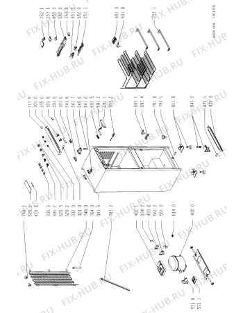 Схема №2 ARL 118/IG/01 с изображением Корпусная деталь для холодильника Whirlpool 481946049964