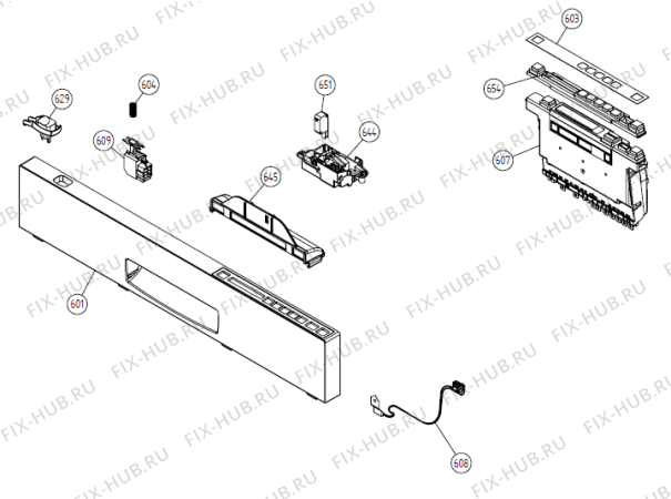 Схема №1 D3731 XL US   -Titanium FI (340737, DW20.4) с изображением Блок управления для посудомоечной машины Gorenje 452751