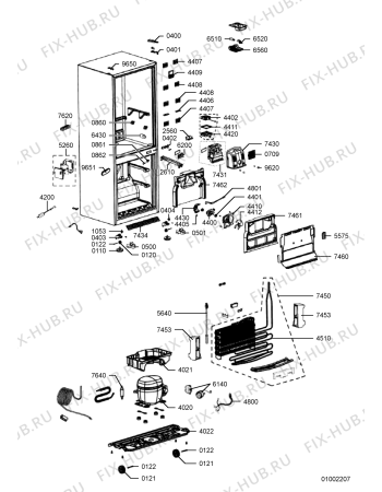 Схема №2 WBS 4345 A+NFX с изображением Сенсорная панель для холодильной камеры Whirlpool 480132102243