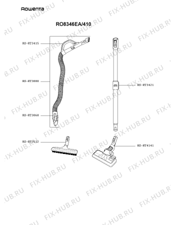 Схема №3 RO8346EA/410 с изображением Холдер для пылесоса Rowenta RS-2230000614